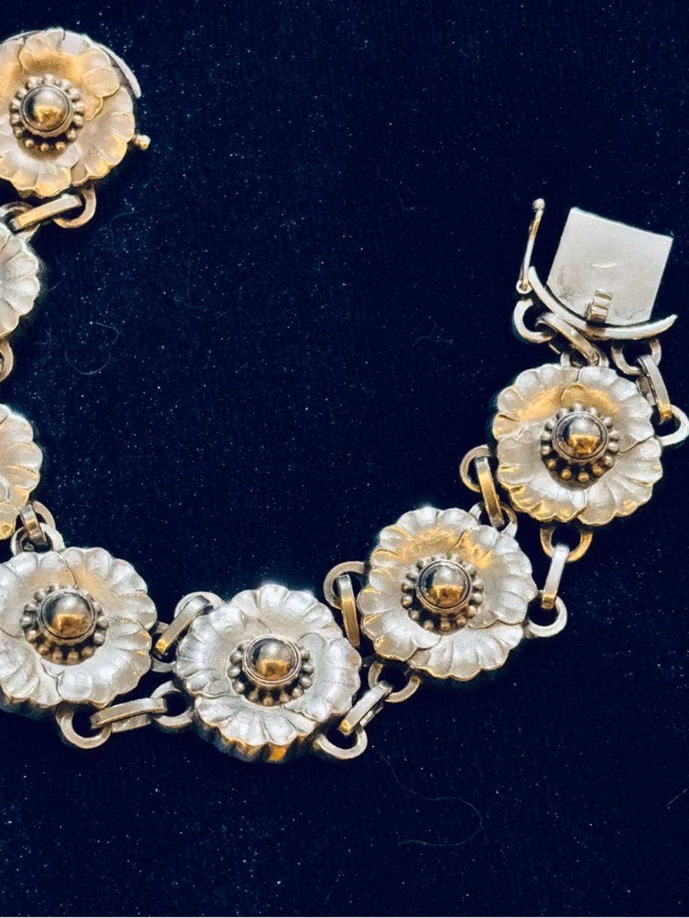 Rare Georg Jensen Sterling Silver “Blossom” Bracelet 1940’s. Trade 4 rose gold! - Picture 8 of 16